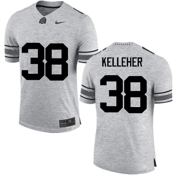 Ohio State Buckeyes #38 Logan Kelleher College Football Jerseys Game-Gray